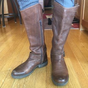 Knee high leather boots